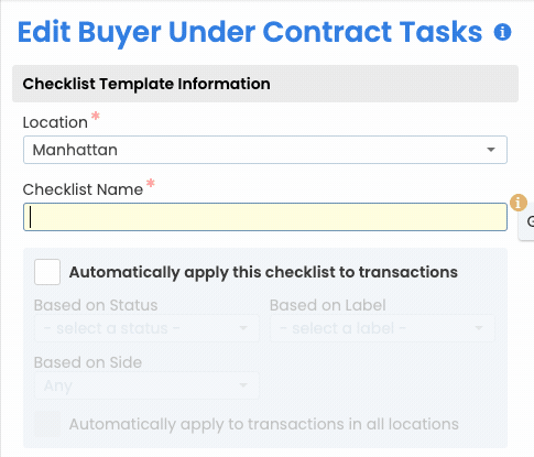 Animated demo of building a transaction checklist in Paperless Pipeline