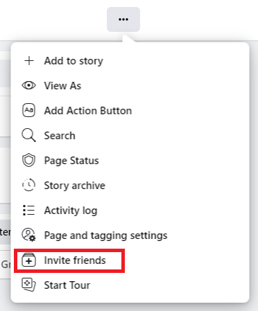 Facebook 'Invite Friends' to like a page feature