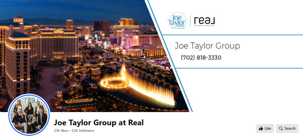Joe Taylor Group Facebook business page