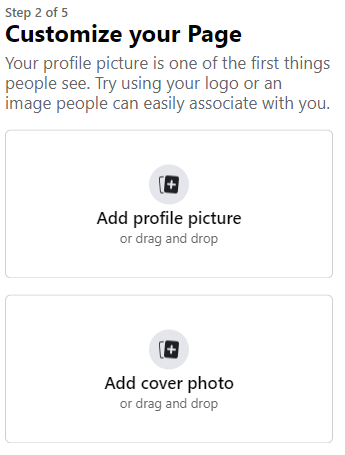 Facebook business page profile picture upload
