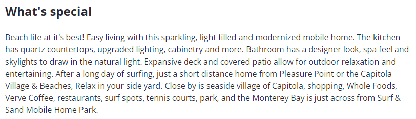 Coldwell Banker Realty listing description example