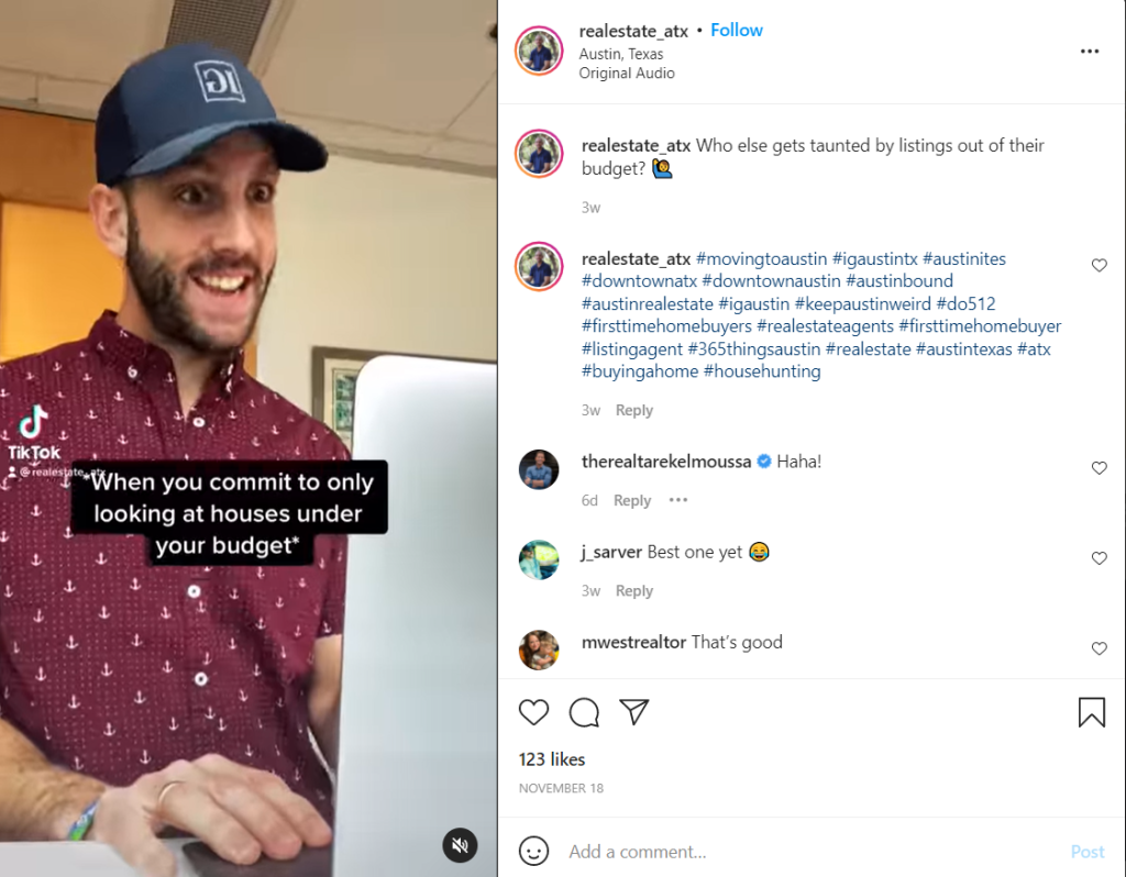 Ian Grossman humorous Instagram post about home buying